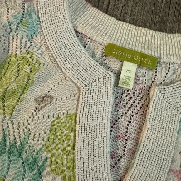 Sigrid Olsen Cream Knit Top - Picture 13 of 13